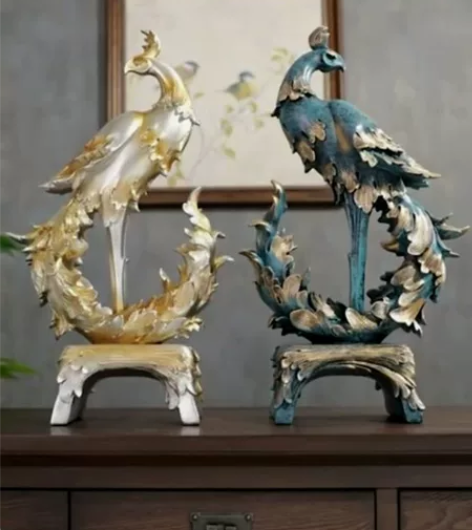 家居饰品创意凤凰摆件欧式客厅电视柜招财现代...