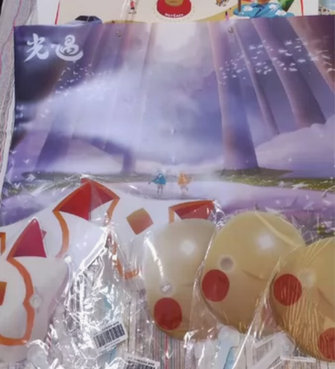 CJ光遇周边物料 光遇袋子1个 鼬鼠扇子3...