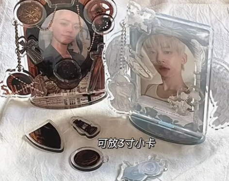 天使与恶魔亚克力3寸相框插卡立牌拍立得爱豆...