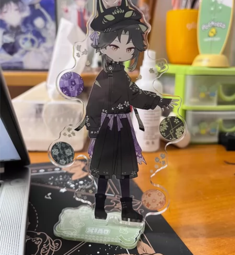 出魈同人立牌和陆景和茶百道联名明信片x2 ...