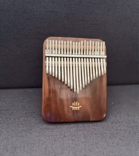 转卖鲁儒21音黑胡桃木圆弧形拇指琴卡琳巴，...