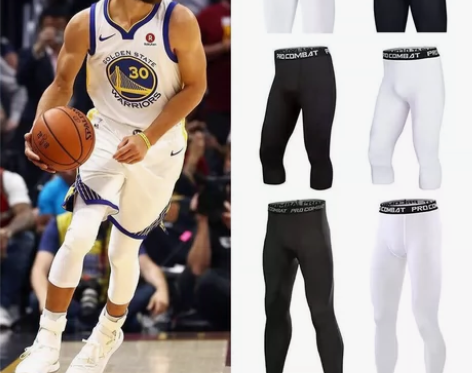 篮球紧身裤运动训练长裤男七分五分健身速干高...