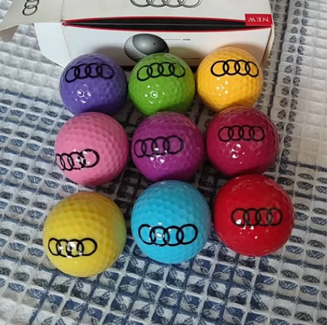 高尔夫彩球 奥迪活动剩下的，只有三盒（9颗...