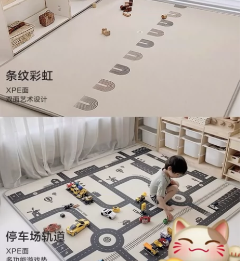 贝易最大尺寸桃绒布爬爬垫，正品！正品！正品...