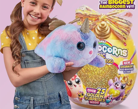 ZURU彩虹云波魔法惊喜超大金 蛋二代独角...