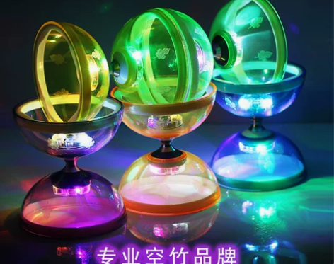 华铃空竹小学生专用发光儿童双头老人健身抖空...