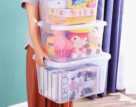 透明塑料收纳箱加厚衣服玩具特大号整理储物箱...