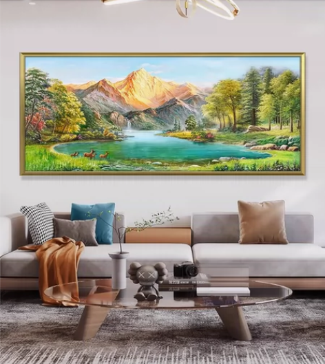 田园风景，家居装饰，装饰风景，画的写实高端...