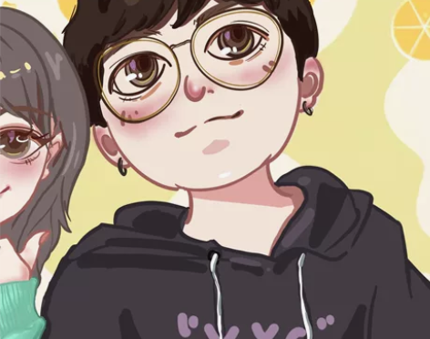 Q版手绘头像定制设计鸭风画像卡通宠物真人照...