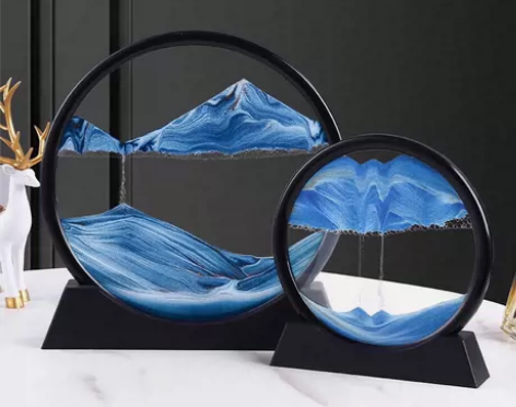 抖音爆款创意流沙画摆件桌面装饰沙漏解压家居...