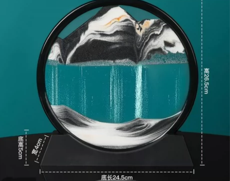 网店倒闭，特价处理。轻奢3D流沙画摆件解压...