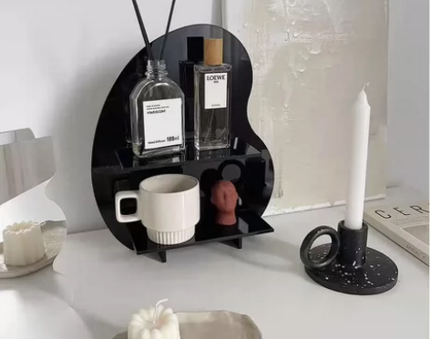 ins豆豆亚克力桌面置物架香水香薰化妆桌收...