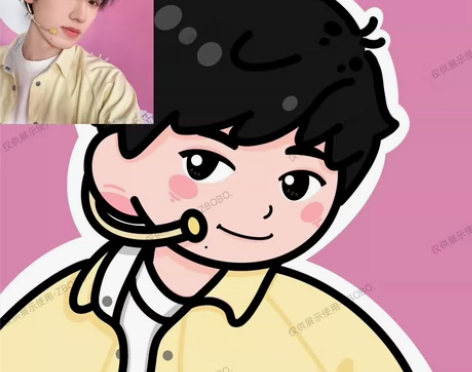 Q版原创手绘头像 真人照片手绘转卡通简笔画...