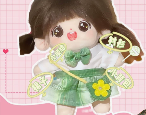 棉花娃娃娃衣20cm/15cm学院jk套装...