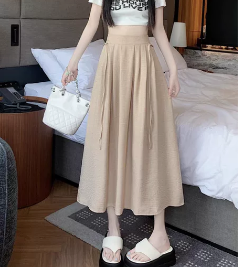 小个子百褶半身裙女夏季2023新款高腰显瘦...