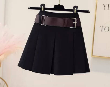 半身裙女夏新款韩版显瘦百搭小个子高腰百褶经...