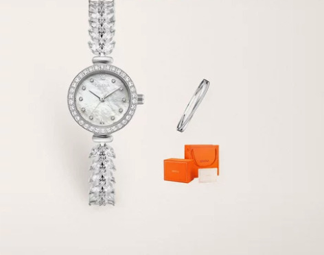 DAVENA蒂玮娜美人鱼手表女款小表盘轻奢...