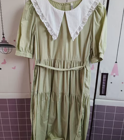 三福娃娃裙，棉质料子，减龄田园风，L码 感...