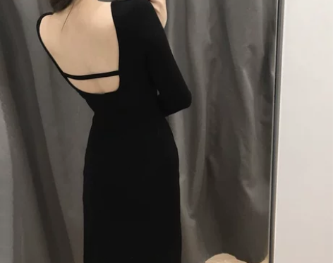 晚晚风新款大圆领显瘦小心机百搭秋装气质修身...