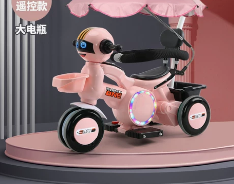 儿童电动摩托车三轮车1-3岁男女孩宝宝小孩...