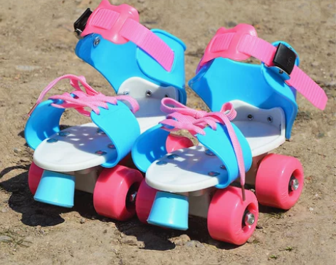 儿童初级可伸缩轮滑鞋儿童款双排轮滑鞋双排溜...