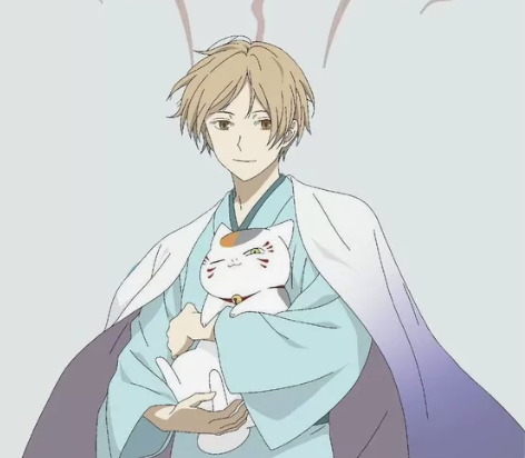 出夏目贵志cos服 白色衬衫+灰色长裤+假...