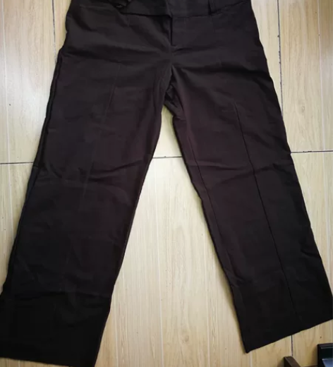 棉麻长裤 买回来过一下水 穿不着、出 卡其...