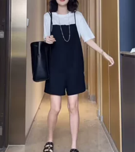 朴夫人家，棉麻的背带短裤，休闲宽松 感兴趣...